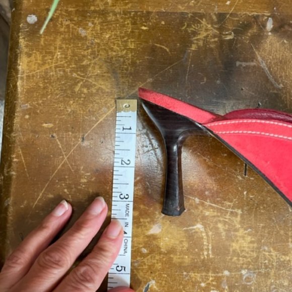 Donald J. Pliner Red Suede Mules - Size 6 1/2 - Picture 14 of 14